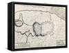 Map of Pinerolo, Italy, 17th Century-null-Framed Stretched Canvas