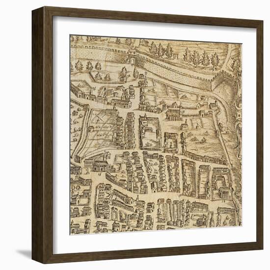 Map of Pisa, 1595-null-Framed Giclee Print