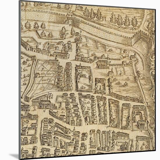 Map of Pisa, 1595-null-Mounted Giclee Print