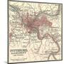 Map of Pittsburg, Now Spelled Pittsburgh (C. 1900)-Encyclopaedia Britannica-Mounted Art Print