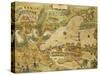 Map of Plon from Civitates Orbis Terrarum-null-Stretched Canvas