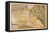 Map of Poland and Eastern Europe-Abraham Ortelius-Framed Stretched Canvas