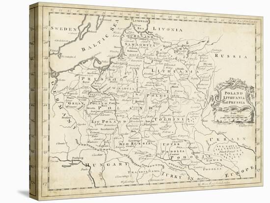 Map of Poland-T. Jeffreys-Stretched Canvas