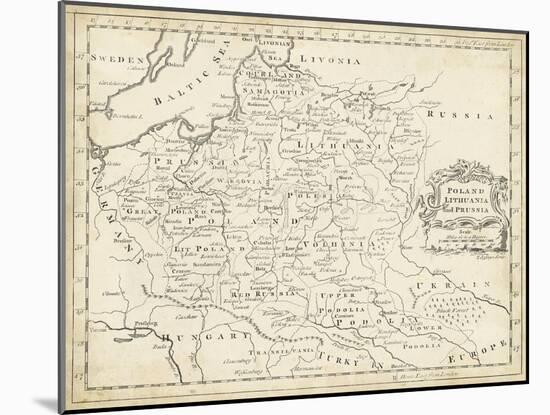 Map of Poland-T. Jeffreys-Mounted Art Print