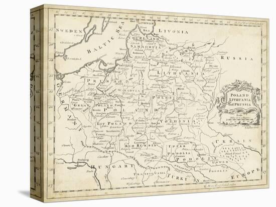 Map of Poland-T. Jeffreys-Stretched Canvas