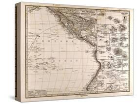 Map of Polynesia and Oceania, 1872-null-Stretched Canvas