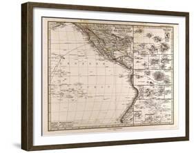 Map of Polynesia and Oceania, 1872-null-Framed Giclee Print