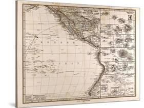 Map of Polynesia and Oceania, 1872-null-Stretched Canvas