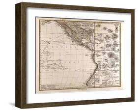 Map of Polynesia and Oceania, 1872-null-Framed Giclee Print