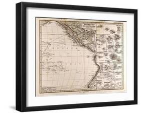 Map of Polynesia and Oceania, 1872-null-Framed Giclee Print