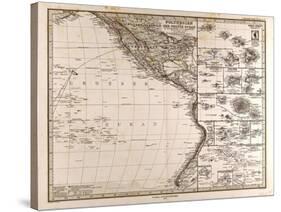 Map of Polynesia and Oceania, 1872-null-Stretched Canvas