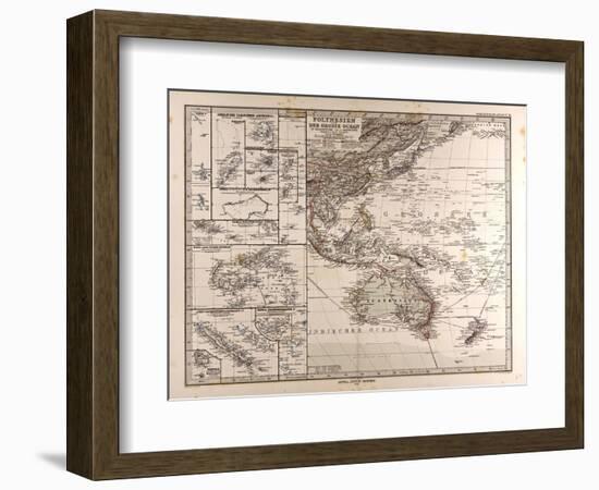 Map of Polynesia and Oceania, 1872-null-Framed Giclee Print