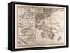 Map of Polynesia and Oceania, 1872-null-Framed Stretched Canvas