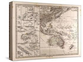 Map of Polynesia and Oceania, 1872-null-Stretched Canvas