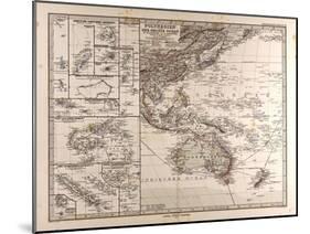 Map of Polynesia and Oceania, 1872-null-Mounted Giclee Print