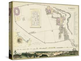 Map of Pompeii-T.E. Nicholson-Stretched Canvas