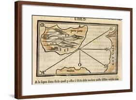 Map of Porto Santo, Madeira, 1528-null-Framed Giclee Print