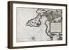 Map of Portofino, from French Portolan Chart. Copper Engraving-null-Framed Giclee Print