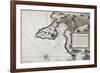 Map of Portofino, from French Portolan Chart. Copper Engraving-null-Framed Giclee Print