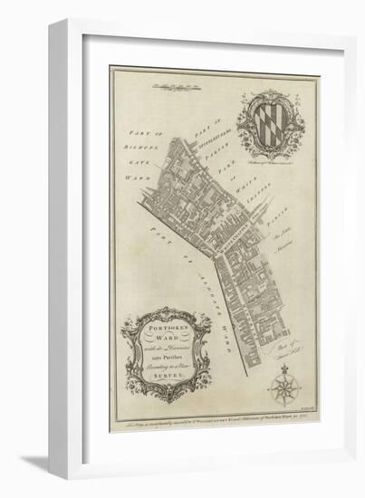 Map of Portsoken Ward, London-null-Framed Giclee Print