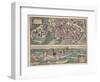 Map of Poznan and Gruczno, from Civitates Orbis Terrarum by Georg Braun-Joris Hoefnagel-Framed Giclee Print