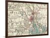 Map of Providence (C. 1900), Maps-Encyclopaedia Britannica-Framed Art Print