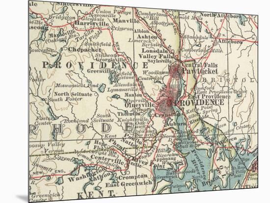 Map of Providence (C. 1900), Maps-Encyclopaedia Britannica-Mounted Art Print