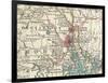 Map of Providence (C. 1900), Maps-Encyclopaedia Britannica-Framed Art Print