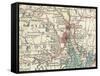 Map of Providence (C. 1900), Maps-Encyclopaedia Britannica-Framed Stretched Canvas