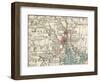 Map of Providence (C. 1900), Maps-Encyclopaedia Britannica-Framed Art Print