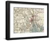 Map of Providence (C. 1900), Maps-Encyclopaedia Britannica-Framed Art Print