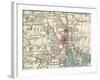 Map of Providence (C. 1900), Maps-Encyclopaedia Britannica-Framed Art Print