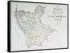 Map of Province of Calabria Citerior or Latin Calabria, Province of Cosenza-null-Framed Stretched Canvas