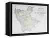 Map of Province of Calabria Citerior or Latin Calabria, Province of Cosenza-null-Framed Stretched Canvas