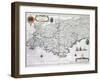 Map of 'Provincia' or Provence, Now Part of Southern France, 1638-Willem Janszoon Blaeu-Framed Giclee Print