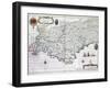 Map of 'Provincia' or Provence, Now Part of Southern France, 1638-Willem Janszoon Blaeu-Framed Giclee Print