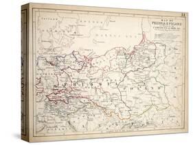 Map of Prussia and Poland, Published by William Blackwood and Sons, Edinburgh and London, 1848-Alexander Keith Johnston-Stretched Canvas