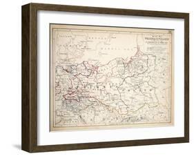 Map of Prussia and Poland, Published by William Blackwood and Sons, Edinburgh and London, 1848-Alexander Keith Johnston-Framed Giclee Print