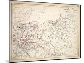 Map of Prussia and Poland, Published by William Blackwood and Sons, Edinburgh and London, 1848-Alexander Keith Johnston-Mounted Giclee Print