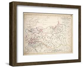 Map of Prussia and Poland, Published by William Blackwood and Sons, Edinburgh and London, 1848-Alexander Keith Johnston-Framed Giclee Print