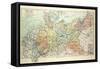 Map of Prussia-null-Framed Stretched Canvas