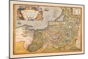 Map of Prussia-Abraham Ortelius-Mounted Art Print