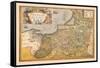 Map of Prussia-Abraham Ortelius-Framed Stretched Canvas