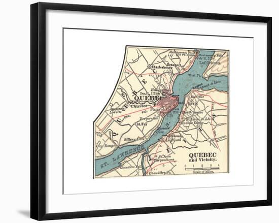 Map of Quebec (C. 1900), Maps-Encyclopaedia Britannica-Framed Giclee Print