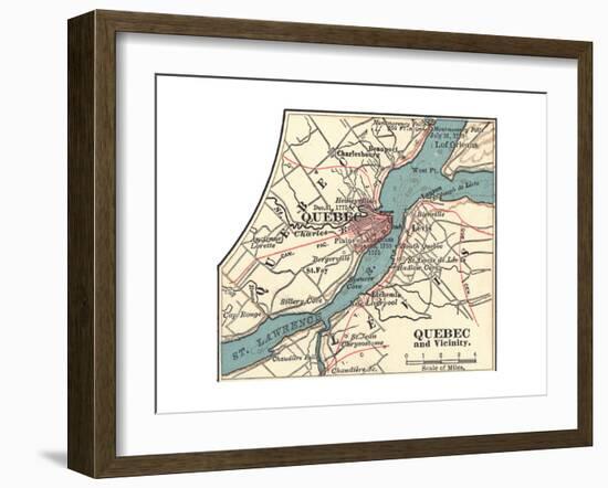 Map of Quebec (C. 1900), Maps-Encyclopaedia Britannica-Framed Premium Giclee Print