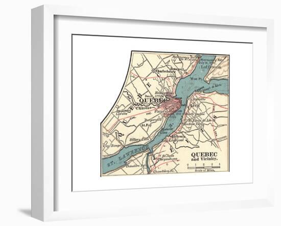 Map of Quebec (C. 1900), Maps-Encyclopaedia Britannica-Framed Premium Giclee Print