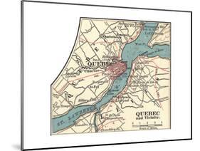 Map of Quebec (C. 1900), Maps-Encyclopaedia Britannica-Mounted Premium Giclee Print