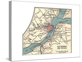Map of Quebec (C. 1900), Maps-Encyclopaedia Britannica-Stretched Canvas