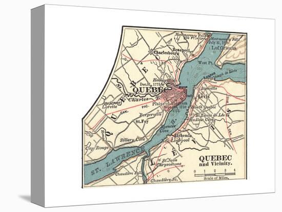 Map of Quebec (C. 1900), Maps-Encyclopaedia Britannica-Stretched Canvas