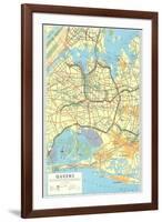 Map of Queens, New York-null-Framed Art Print